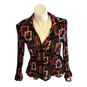 Marks & Spencer Geometric Print Blouse Size L